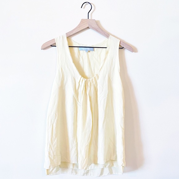 Alexander Wang Tops - Alexander Wang Pale Yellow Silk Sleeveless Blouse